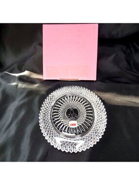 VTG Fostoria Avon 92nd Anniversary Lead Crystal Plate 1978 American Original Box